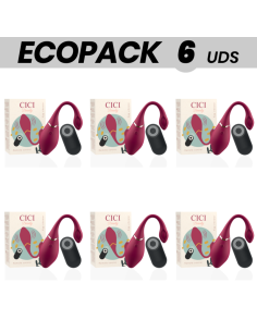 ECOPACK 6 VIENETAI - CICI BEAUTY PREMIUM SILIKONINIS KIAUŠINIŲ VIBRATORIUS SU NUOTOLINIO VALDYMO VALDYMU