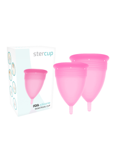 STERCUP - FDA SILIKONINĖ MENSTRUACINĖ TAURELĖ PAKUOTĖJE, SL DYDIS, ROŽINIS 2