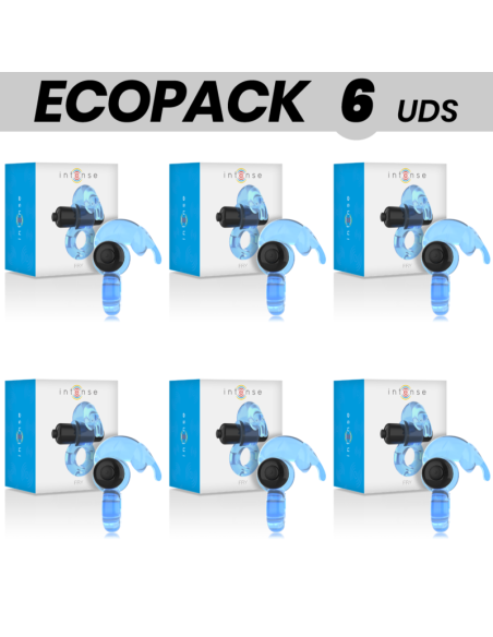 ECOPACK 6 VIENETAI - INTENSE FRY MĖLYNAS VIBRAVIRUOJANTIS ŽIEDAS