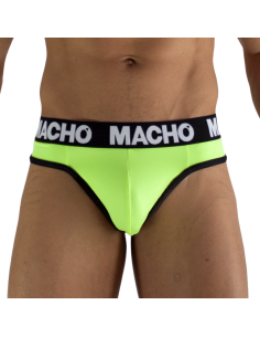 MACHO - MTG001 FLUORESCENT YELLOW THONG SIZE S 2