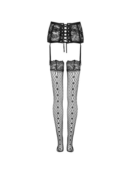LIVCO CORSETTI FASHION - GARTER BELT STOCKINGS BLACK