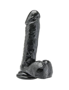 GET REAL - 18 cm dildo su kamuoliukais, juodas