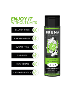BRUMA - PREMIUM KLASĖS MASAŽINIS KARŠTAS HOT SU ARBŪZU 3 IN 1 - 100 ML