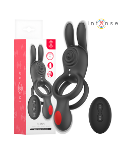 INTENSE - QUINN DOUBLE VIBRATION RING WITH REMOTE CONTROL