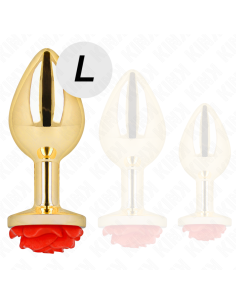 KINK - PLUG ANAL GOLD ROSE RED SIZE L 2