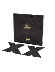 BIJOUX - INDISCRETS FLASH CROSS BLACK NIPPLE CAPS 2