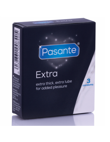 PASANTE - YPAČ STORAS PREZERVATYVAS, 3 VNT.
