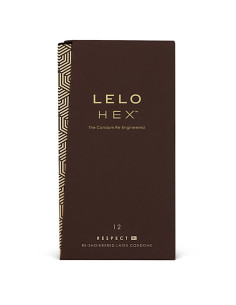 LELO HEX PREZERVATYVAI RESPECT XL, 12 vnt. pakuotėje