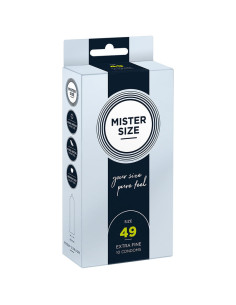 MISTER SIZE - PREZERVATYVŲ DYDIS S 49 MM (10 VIENETŲ)