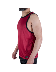 MACHO - CMV003 MAROON GYM T-SHIRT S-M 2