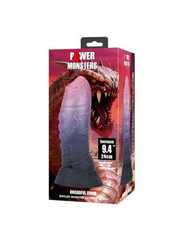 POWER MONSTERS - DREADFUL FIEND BICOLOR FANTASY SILICONE DILDO 24 CM Ø 6 CM