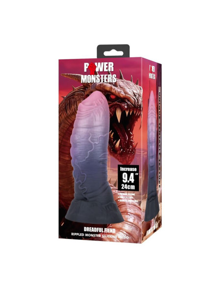 POWER MONSTERS - DREADFUL FIEND BICOLOR FANTASY SILICONE DILDO 24 CM Ø 6 CM