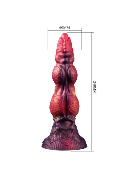 POWER MONSTERS - SAVAGE BEASTLORD TRICOLOR FANTASY SILICONE DILDO 24 CM Ø 5 CM