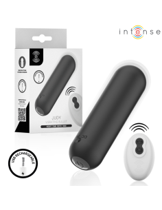 INTENSE - JUDY RECHARGEABLE VIBRATING BULLET WITH REMOTE CONTROL BLACK