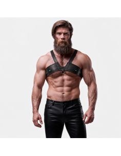FETISH SUBMISSIVE ATTITUDE - MENS BRIGADE ECO-LEATHER CHEST HARNESS