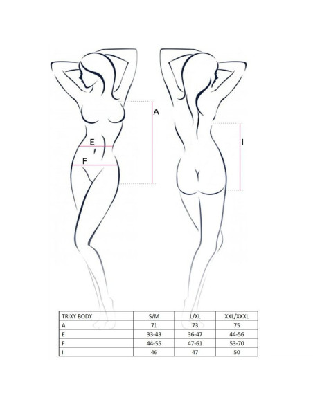 PASSION - WOMAN TRIXY TEDDY BLACK SIZE S-M