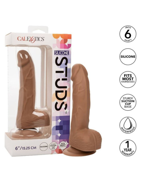 CALEXOTICS - SILICONE STUDS 15.24 CM BROWN