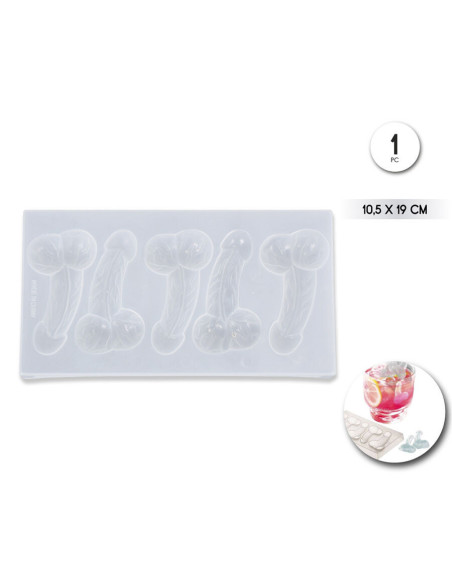 DIABLO PICANTE - PENIS SHAPED ICE MOLD 5 CAVITIES