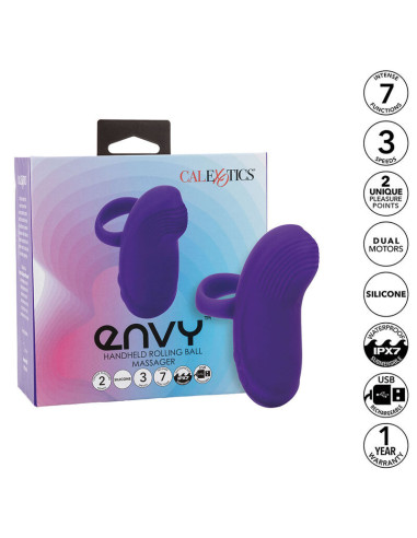 CALEXOTICS - ENVY HANDHELD ROLLING BALL MASSAGER 7 VIBRATIONS PURPLE