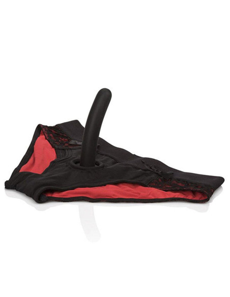 CALEXOTICS - SCANDAL SET OF RED PANTIES WITH DILDO SIZE S-M